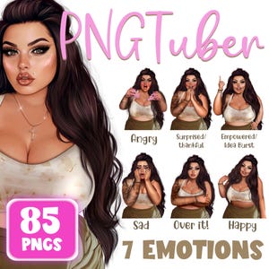 Female Vtuber PNGTuber | Vtuber Model | twitch | vtuber assets | Digital Download | For Streaming, YouTube and Gaming | female Model | PNG