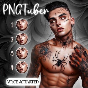 Mannelijke Vtuber PNGTuber | Vtuber-model | spiertrekkingen | vtuber-activa | Digitale download | Voor streaming, YouTube en gaming | mannelijk model | png