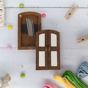 Porta aghi in legno, porta aghi magnetico, organizer in legno per aghi, scomparto per spilli da cucito, porta puntaspilli bianca