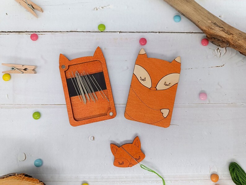 Wooden Needle Holder, Needle Minder, Sewing Pin Holder, Needle