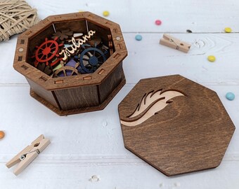 カスタマイズ可能な裁縫道具収納オーガナイザー、刺繍キーパー、木箱
