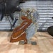 Distressed Galvanized Owl Fence or Mailbox Topper