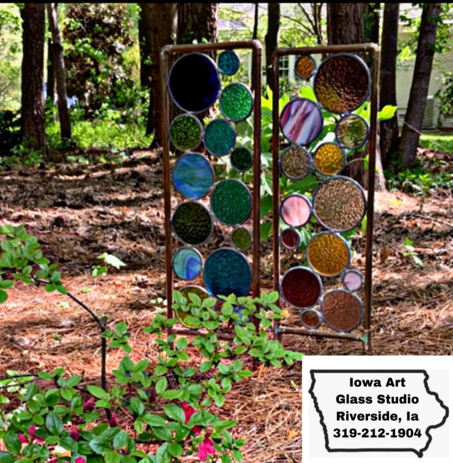 Stained Glass Lawn Garden Stakes Blue Mix. Free Shipping Etsy