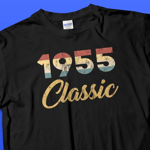 Classic 1955 T-Shirt, Retro Birthday Gift Tee, Vintage Shirt, Retro 69th Birthday Idea