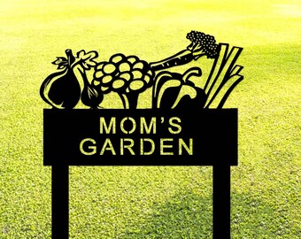 Personalized Vegetable Metal Garden Sign,Custom Garden Sign,Vegetables Garden Stake,Garden Yard Decor,Vegetable Plot Markers,Gardener Gift