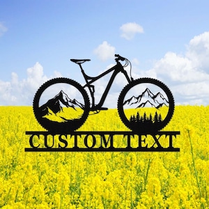 Custom Mountain Bike Metal Sign,Mountain Bike Wall Ar,Personalized Cycling Sign,Bicycle Wall Decor,Sport Bicycle Sign,Cyclist Bicyclist Gift