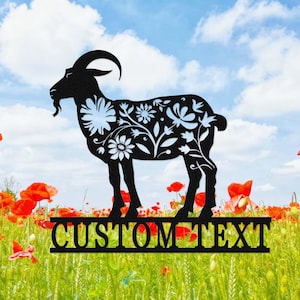 Goat Farm Sign,Personalized Goat Metal Sign,Custom Goat Sign,Goat Metal Wall Art,Goat Farmhouse Sign Wall Decor,Goat Ranch Decor,Barn Sign