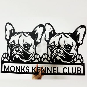 Metal French Bulldog Sign,Custom French Bulldog Sign,Personalized French Bulldog Decor,Bulldog Wall Art,Frenchie Mom Gift,Dog Kennel Decor