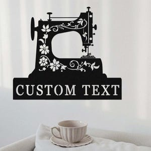 Custom Sewing Room Sign,Sewing Machine Metal Wall Art,Personalized Sewing Sign,Quilting Sign,Sewing Room Decor,Sewing Mom Seamstress Gift
