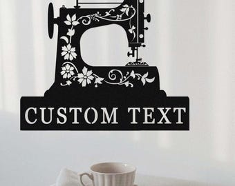 Custom Sewing Room Sign,Sewing Machine Metal Wall Art,Personalized Sewing Sign,Quilting Sign,Sewing Room Decor,Sewing Mom Seamstress Gift