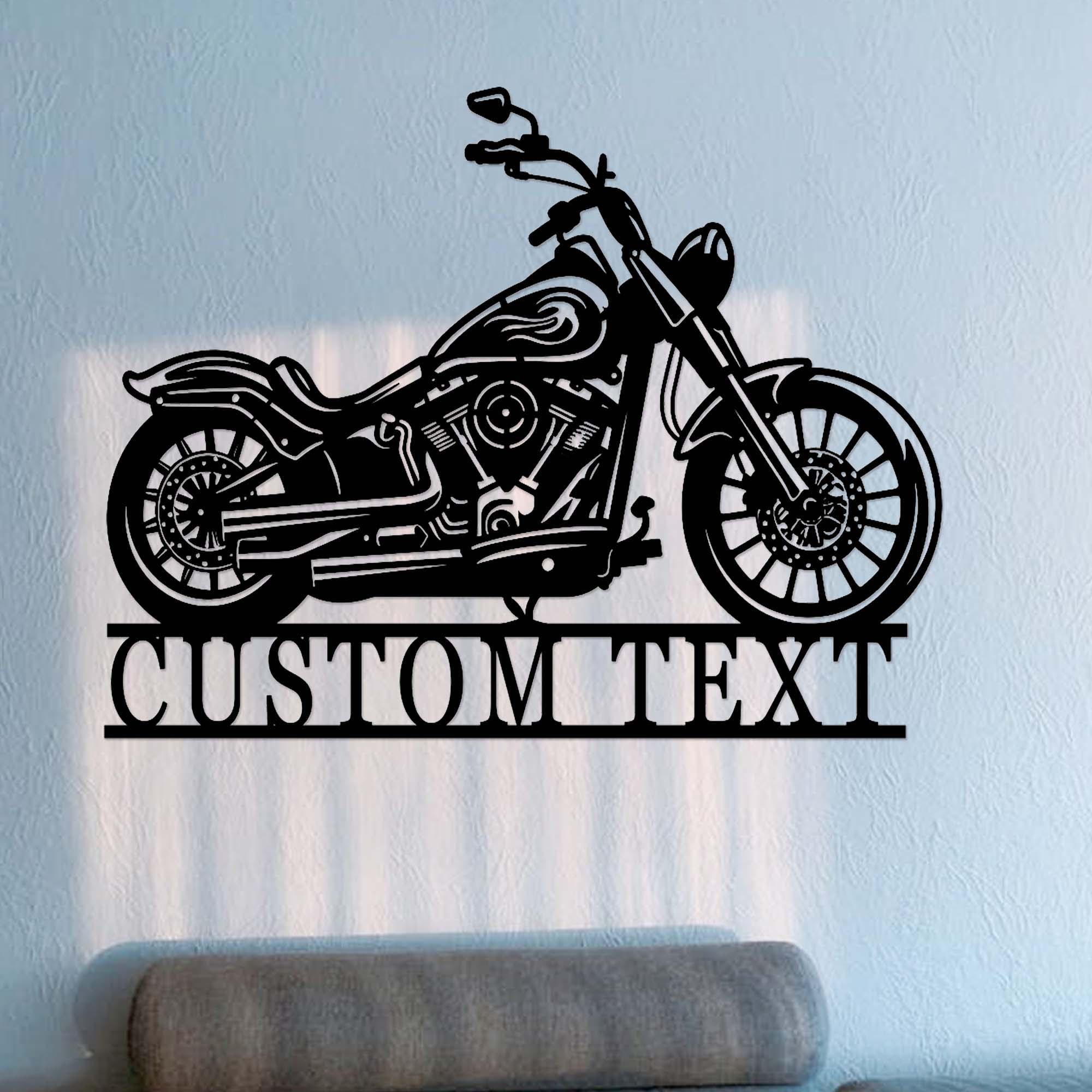 Custom Motorcycle Metal Sign: Personalized Motorcycle Rider Name Sign ...