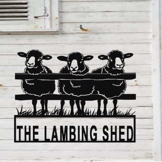 Personalized Sheep Metal Sign,Custom Sheep Farm Sign Wall Decor,Sheep Metal Wall Art,Sheep Farmhouse Sign,Sheep Ranch Farm Decor,Barn Sign