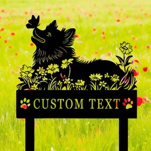 Personalized Pomeranian Dog Memorial Stake,Pomeranian Metal Grave Marker,Custom Dog Cemetery Stake,Dog Remembrance Stake,Loss of Dog Gift