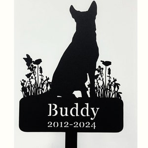 German Shepherd Memorial Stake Personalized,German Shepherd Metal Grave Marker,Custom Dog Cemetery Stake,Loss of Dog Gift,Remembrance Stake