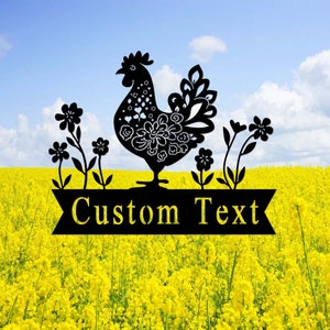Custom Chicken Sign,Metal Chicken Coop Sign,Personalized Chicken Farm Sign,Farm Decor,Hen House Sign,Farmhouse Decor,Our Little Coop Sign