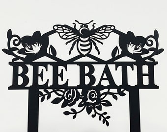Personalized Bee Metal Garden Sign,Custom Garden Sign,Bee Flower Garden Stake,Outdoor Garden Decor,Garden Art,Mother’s Day,Gift for Gardener