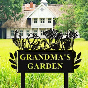 Personalized Metal Vegetable Garden Sign, Custom Veggies Garden Sign, Vegetables Garden Yard Stake, Vegetable Plot Markers, Gardener Gift