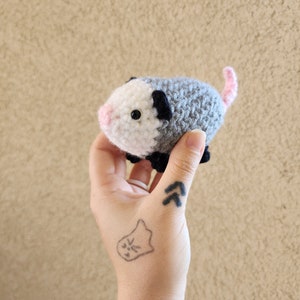 Kleine Possum Bohne || gehäkelte Opossum, Amigurumi