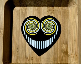 The Smiler Logo Alton Towers Theme Park Merlin Roller Coaster Smiley Face Heart Handmade Sticker