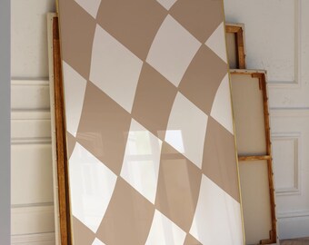 Beige and White Formula 1 Aesthetic Art Poster Retro Funky Vintage Aesthetic Print F1 Flag Wall Art Trendy Prints for Apartment Gen Z Print