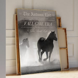 Schwarzweißer Zeitungsdruck Kunst Ästhetischer Druck Herbst Trendige Wandkunst Vintage Barwagen Cowgirl Ästhetischer Druck Wohnheim Altes Geld Kunst