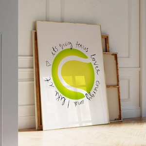 Tennis Aesthetic Art Print Preppy Sports Core Wall Art Tennis Court Poster Wimbledon Art Gift for Tennis Lover Trendy Prints for Apartment