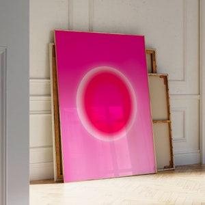Positive Aura Poster Pink Gradient Poster Affirmation Wall Art Aesthetic Wall Art Trendy Wall Art for Apartment Preppy Gen Z Print Aura Art