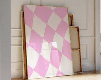 Pink Formula 1 Aesthetic Art Poster Retro Pink Funky Vintage Aesthetic Print Pink F1 Flag Wall Art Trendy Prints for Apartment Gen Z Print