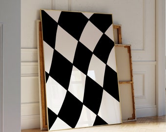 Black and White Formula 1 Aesthetic Art Poster Retro Funky Vintage Aesthetic Print F1 Flag Wall Art Trendy Prints for Apartment Gen Z Print
