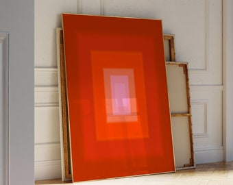 Orange Modern Print Minimalist Art Mid Century Poster Contemporary  Painting Modern Art Print Geometric Art Aesthetic Art Decor Gen Z Gift