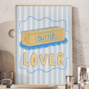Butter Stick Print Trendy Prints for Apartment GenZ Kitchen Prints Food Poster Pastel Kitchen Wall Art Coquette Kitchen Art Digital Download
