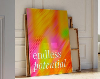 Positive Energy Aura Poster Spiritual Print Gradient Print Colorful Aura Poster Affirmation Print Aesthetic Gift Trendy Wall Art Apartment