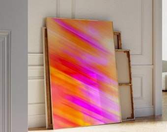 Abstract Gradient Digital Wall Art Modern Wall Decor Trendy Poster Pink and Orange Digital Print Aesthetic Decor Housewarming Gift Wall Art