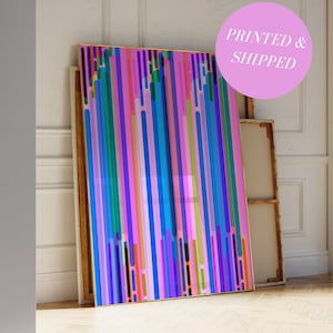 Colorful ModernTrendy Poster Abstract Print Vibrant Wall Art Pop of Color Art Trendy Print for Apartment Aesthetic Decor Modern Gift for Her