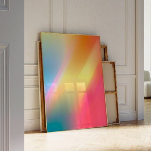 Aura Poster Gradient Wall Art Spiritual Print Abstract Colour Gradient Home Decor Positive Affirmation Aura Energy Apartment Decor Aesthetic