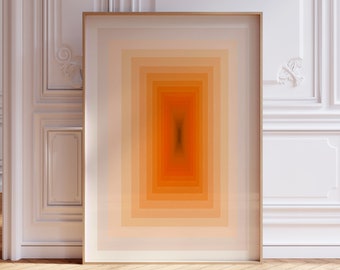 Orange Modern Print Minimalist Art Mid Century Digital Poster Contemporary  Painting Modern Art Print Geometric Wall Art Aesthetic Art Decor