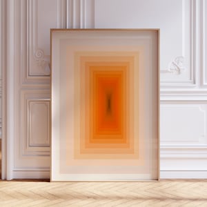 Orange Modern Print Minimalist Art Mid Century Digital Poster Contemporary  Painting Modern Art Print Geometric Wall Art Aesthetic Art Decor