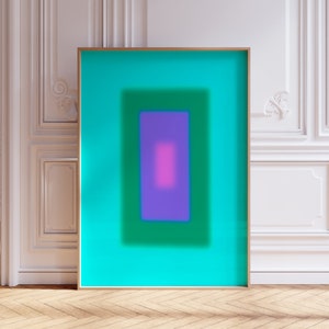 Blue Modern Print Minimalist Art Mid Century Digital Poster Contemporary Blue Painting Modern Art Print Geometric Wall Art Aesthetic Decor