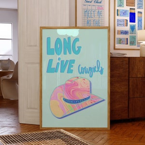 Long Live Cowgirls Poster Coastal Cowgirl Print Coastal Cowgirl Wall Art Preppy Coastal Aesthetic Western Print Coastal Granddaughter Print