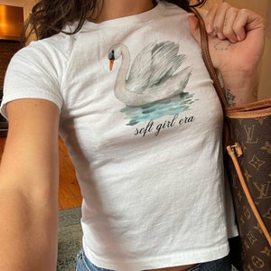 Ballet Core Soft Girl Aesthetic Clothes Balletcore Coquette Shirt Coquette Clothing Swan Aesthetic Y2K Baby tee Coquette Tshirt Gift for Her