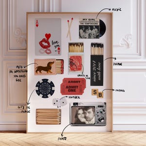 Custom Matchbox Print Vintage Matchbook Wall Art Retro Matches Aesthetic Trendy Print For Apartment E Matchbox Poster Personalized Home Art