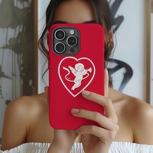 Amor Herz Handyhülle Trendy iPhone Hülle iPhone 16 15 14 13 12 11 Pro Max 8, Samsung Galaxy S24 S23 S22 S21