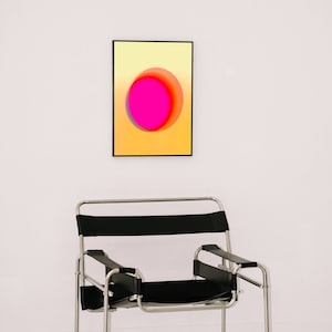 Positive Aura Poster Yellow and Pink Gradient Poster Affirmation Wall Art Aesthetic Wall Art Trendy Wall Art for Apartment Housewarming Gift