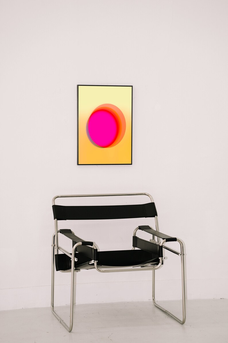 Positive Aura Poster Yellow and Pink Gradient Poster Affirmation Wall Art Aesthetic Wall Art Trendy Wall Art for Apartment Housewarming Gift