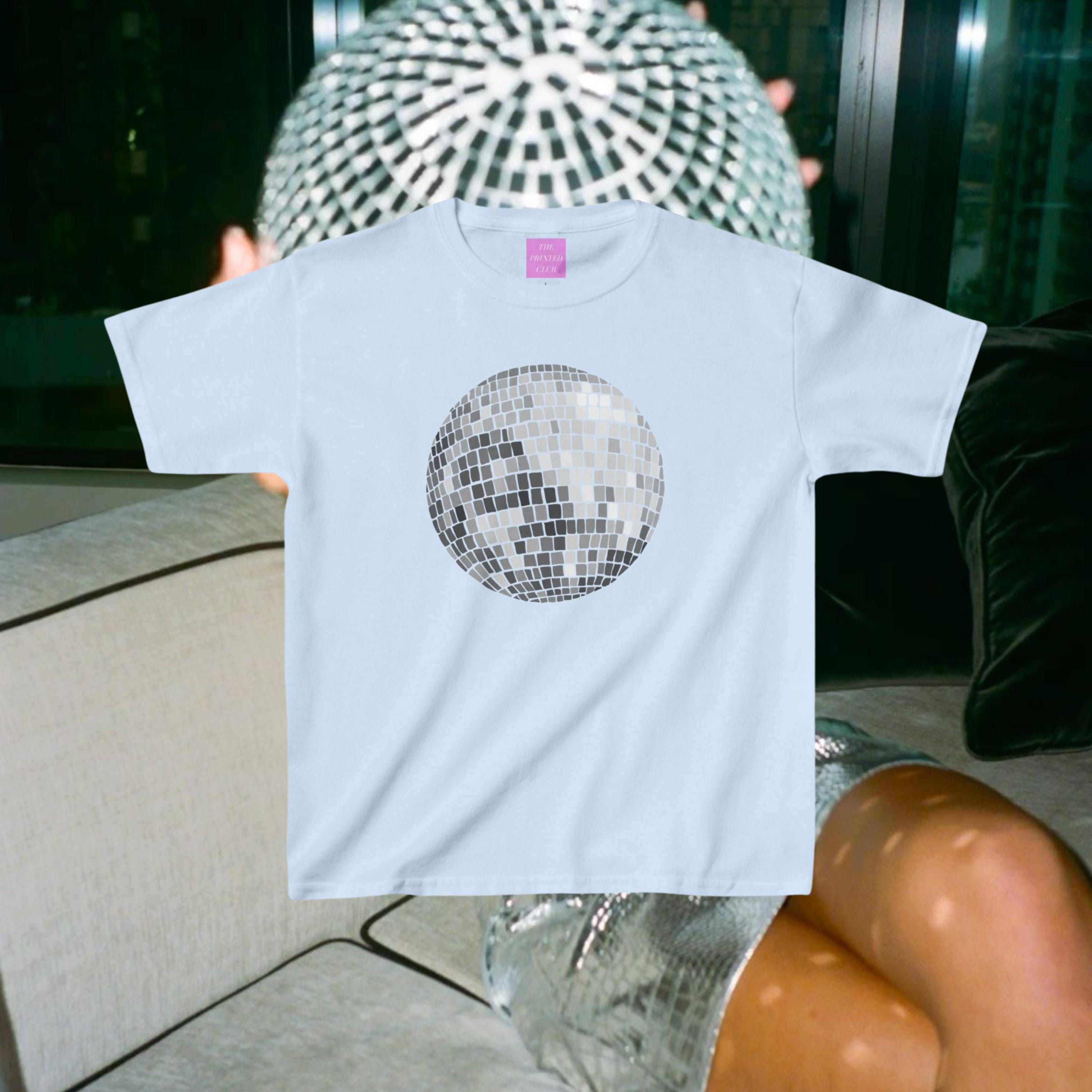 Disco Ball Shirt Retro Party Shirt Y2K 90s Baby Tee 00s It