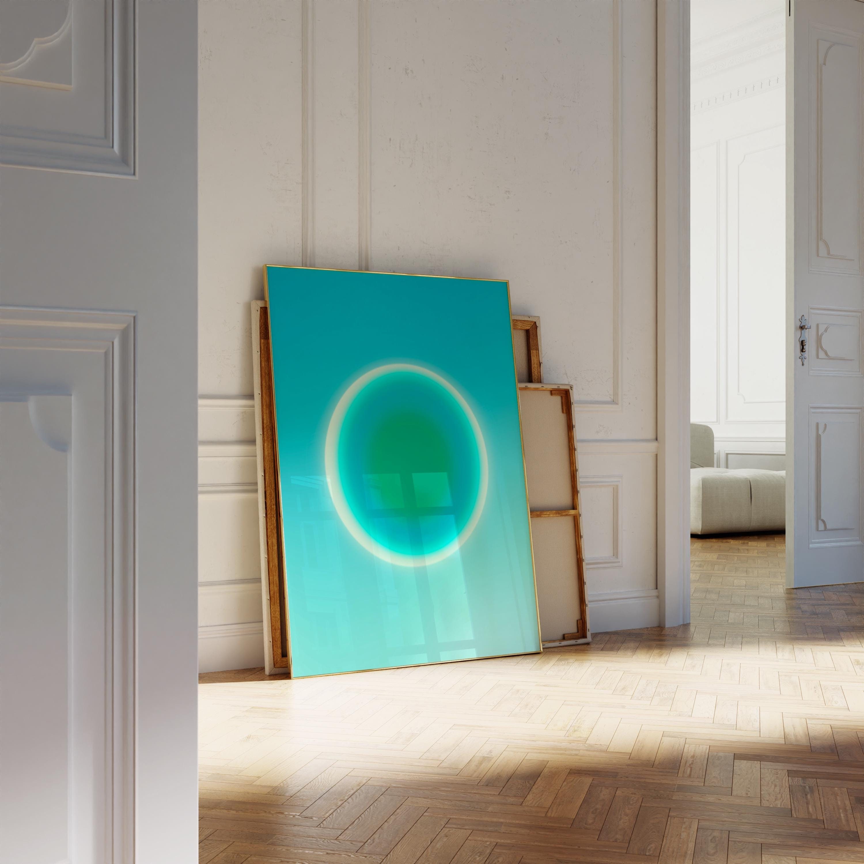 Positive Blue Positive Blue Aura Poster Blue Gradient Poster Affirmation Wall Art ...