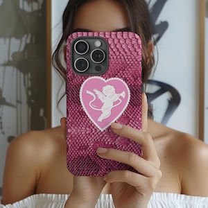 Pink Cool Girl Phone Case Trendy iPhone Cover Y2k Aesthetic Phone Case iPhone 16 15 14 13 12 11 Pro Max 8, Samsung Galaxy S24 S23 S22 S21