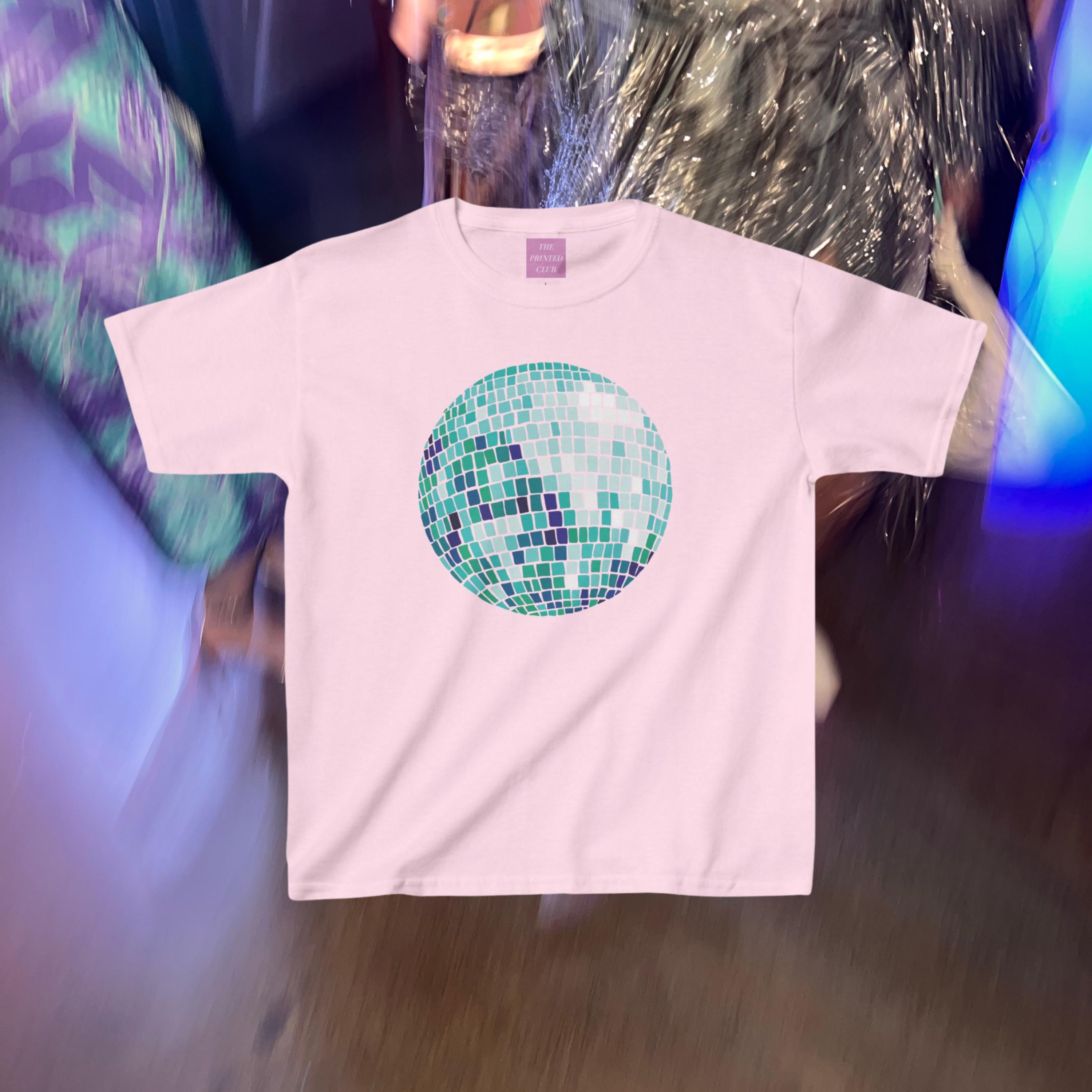 Cool Girl Disco Ball 90s Baby Tee Mirror Ball Tee Star Girl