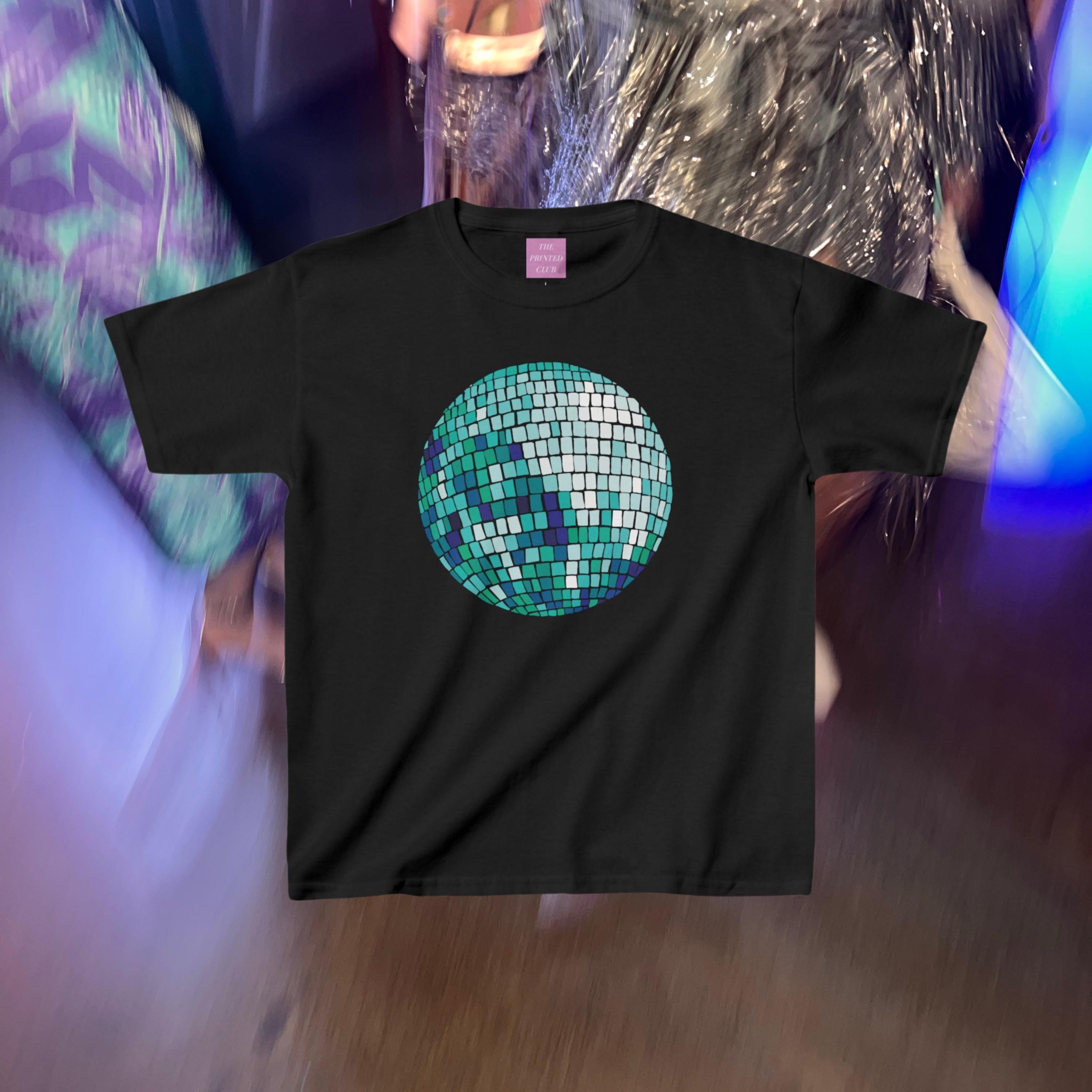 Cool Girl Disco Ball 90s Baby Tee Mirror Ball Tee Star Girl