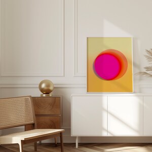 Positive Aura Poster Yellow and Pink Gradient Poster Affirmation Wall Art Aesthetic Wall Art Trendy Wall Art for Apartment Housewarming Gift